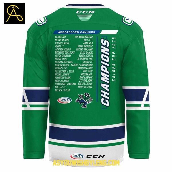 Abbotsford Canucks 2025 AHL Champions Hockey Jersey