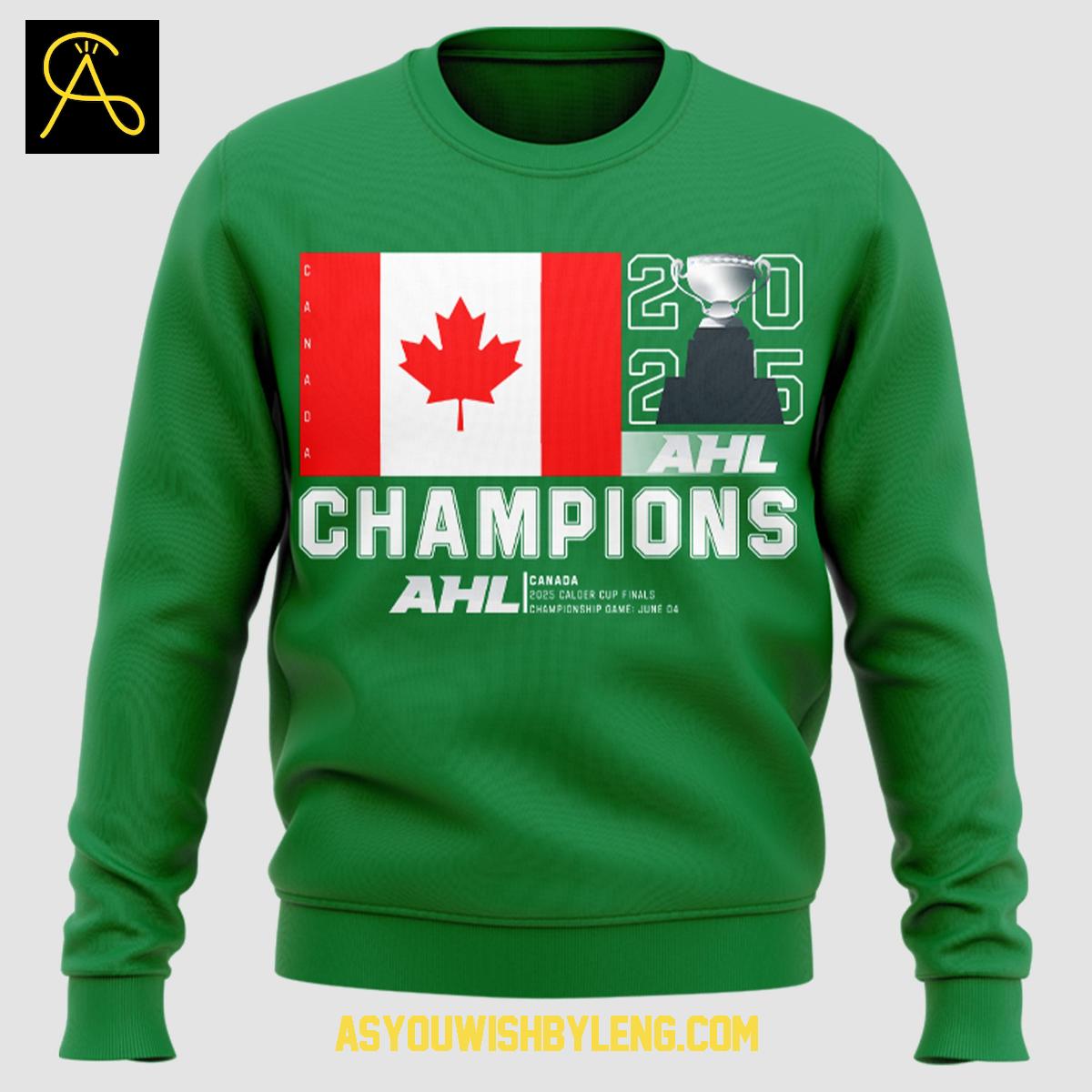 Abbotsford Canucks Green Edition 2025 AHL Champions Hoodie T-Shirt Abbotsford Canucks Green Edition 2025 AHL Champions Hoodie T-Shirt