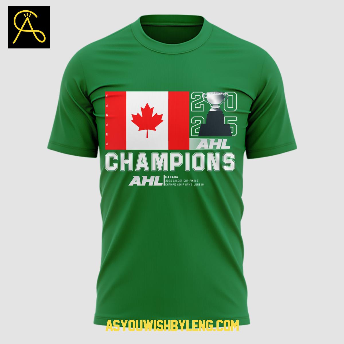 Abbotsford Canucks Green Edition 2025 AHL Champions Hoodie T-Shirt Abbotsford Canucks Green Edition 2025 AHL Champions Hoodie T-Shirt