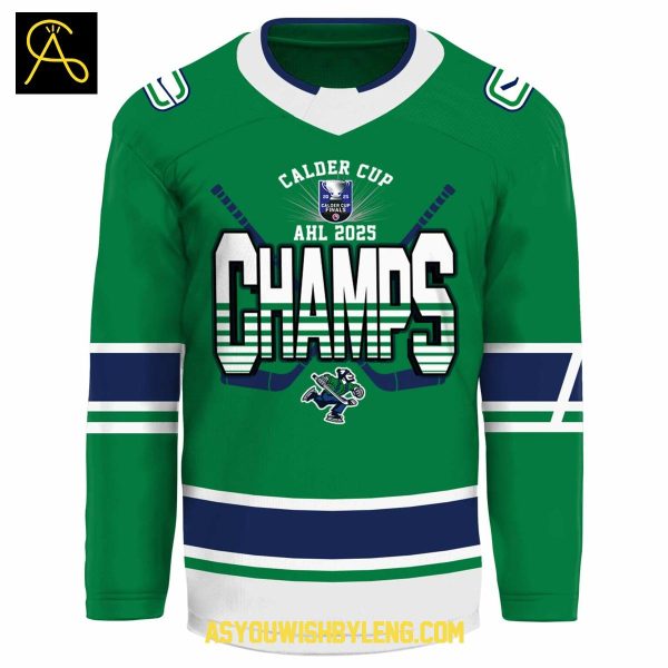 Abbotsford Canucks Xalder Cup 2025 AHL Champions Hockey Jersey