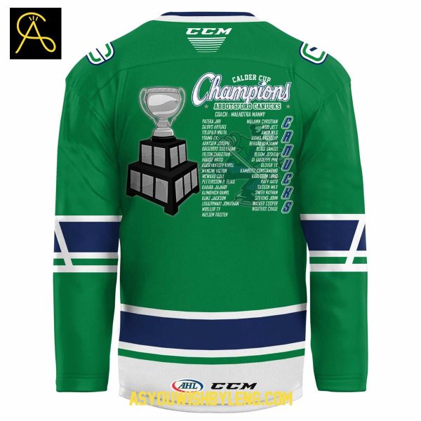 Abbotsford Canucks Xalder Cup 2025 AHL Champions Hockey Jersey