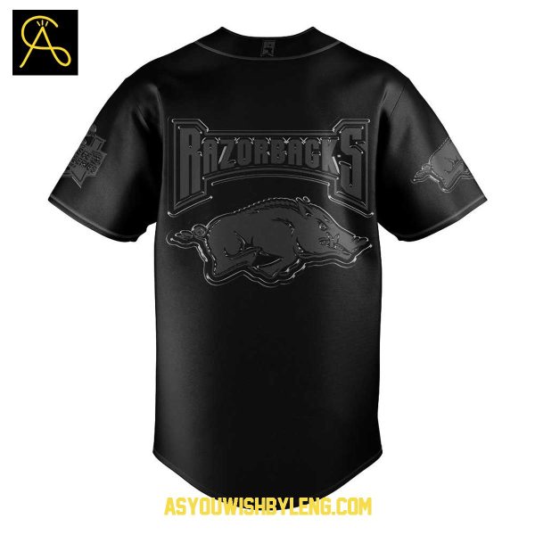 Arkansas Razorbacks In Black Spirit 2025 Go Team Baseball Jersey