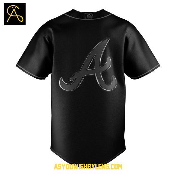Atlanta Braves Team Back In Black 2025 Personalized Baseball Jersey
