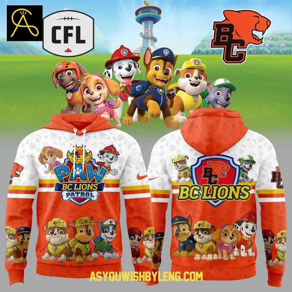 BC Lions With Paw Patrol 2025 Hoodie T-Shirt