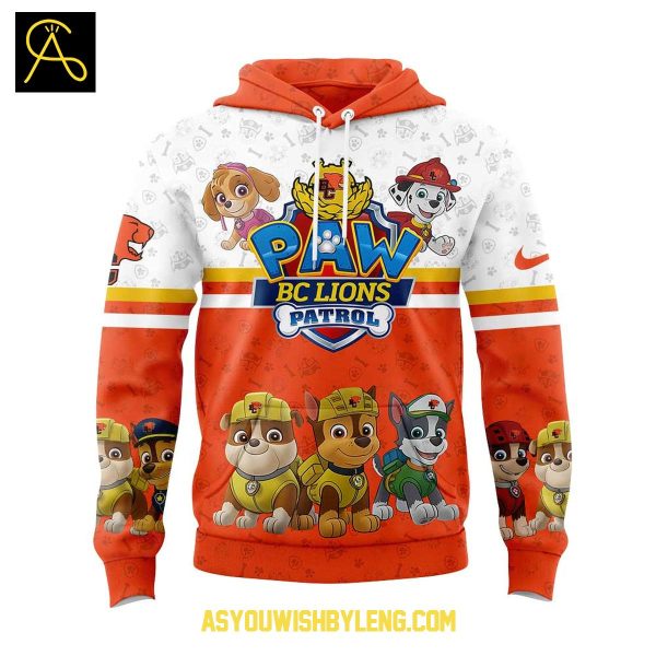 BC Lions With Paw Patrol 2025 Hoodie T-Shirt