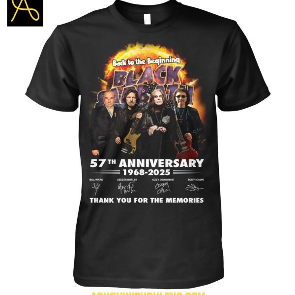 Black Sabbath Back To The Beginning 57th Anniversary 1968-2025 T-Shirt