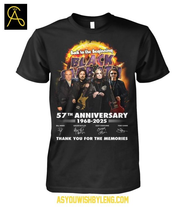 Black Sabbath Back To The Beginning 57th Anniversary 1968-2025 T-Shirt