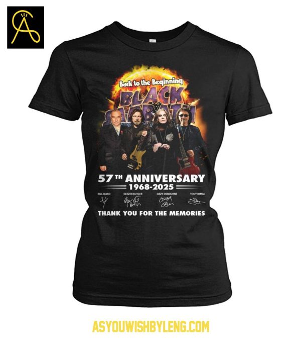 Black Sabbath Back To The Beginning 57th Anniversary 1968-2025 T-Shirt