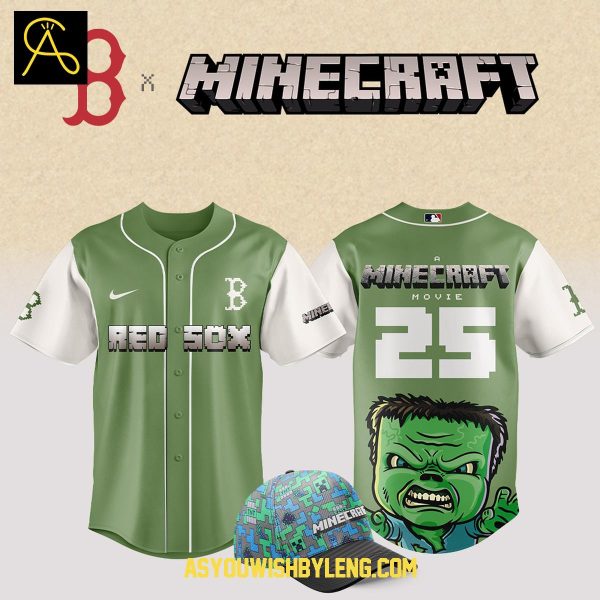 Boston Red Sox Minecraft Movie 2025 The Memories Baseball Jersey