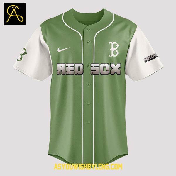Boston Red Sox Minecraft Movie 2025 The Memories Baseball Jersey