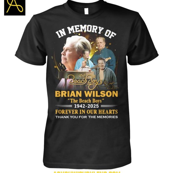 Brian Wilson The Beach Boys In Memory 1942-2025 Love T-Shirt