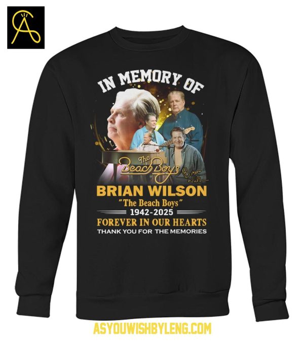 Brian Wilson The Beach Boys In Memory 1942-2025 Love T-Shirt