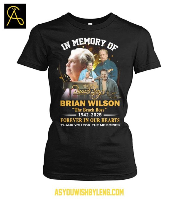 Brian Wilson The Beach Boys In Memory 1942-2025 Love T-Shirt