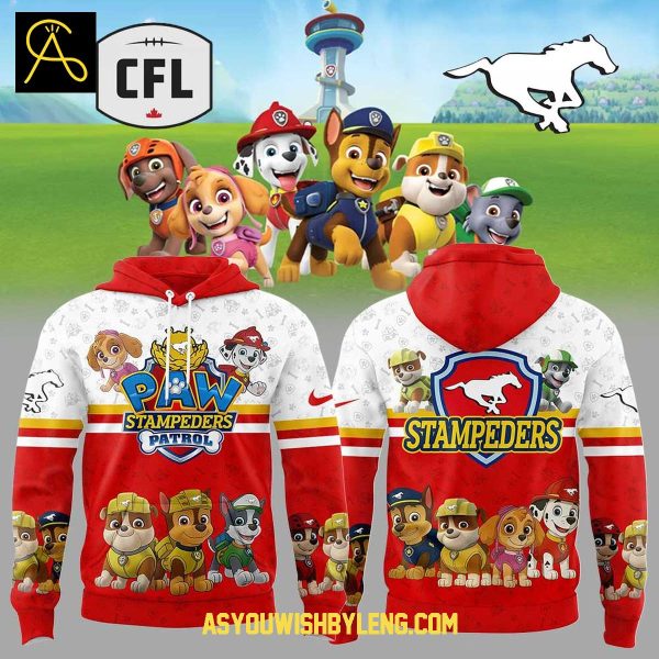 Calgary Stampeders With Paw Patrol 2025 Hoodie T-Shirt