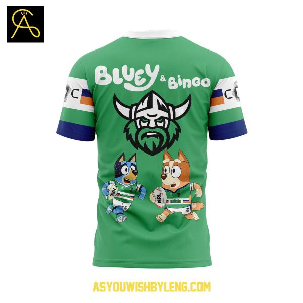 Canberra Raiders Bluey And Bingo Heelers Family 2025 Hoodie T-Shirt