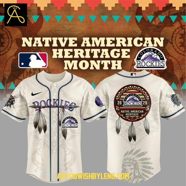 Colorado Rockies Native American Heritage Month 2025 Celebrate Baseball Jersey