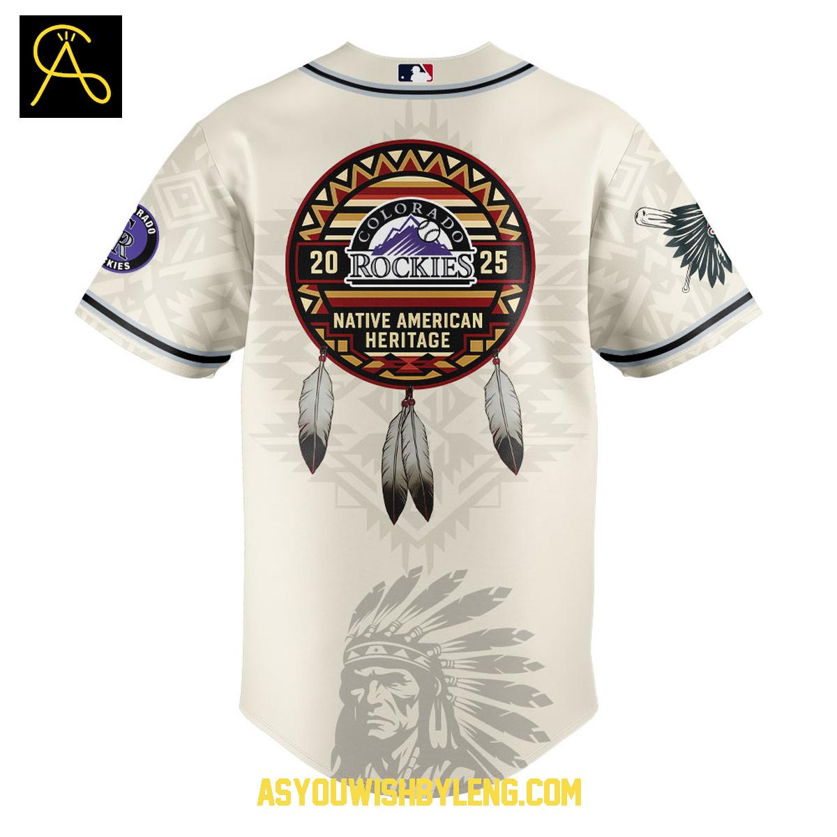 Colorado Rockies Native American Heritage Month 2025 Celebrate Baseball Jersey