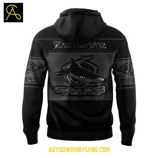 Cronulla Sharks 2025 Season Back In Black Hoodie T-Shirt