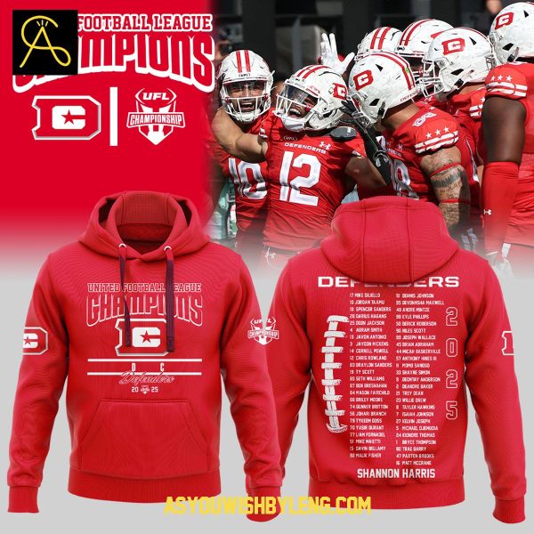 DC Defenders Champions United Football League 2025 Hoodie T-Shirt