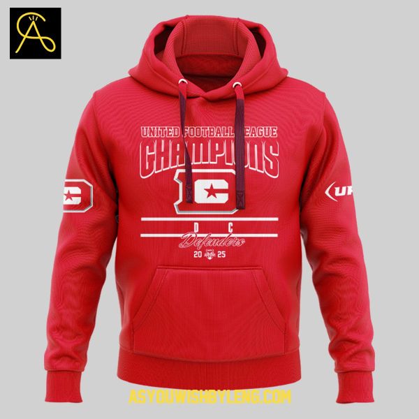DC Defenders Champions United Football League 2025 Hoodie T-Shirt