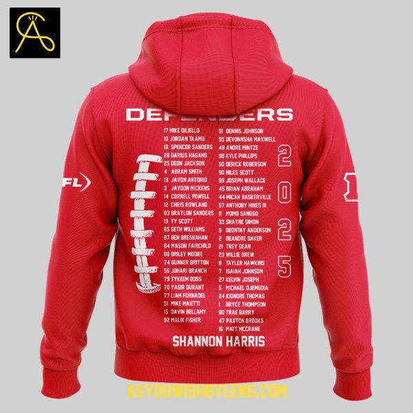 DC Defenders Champions United Football League 2025 Hoodie T-Shirt