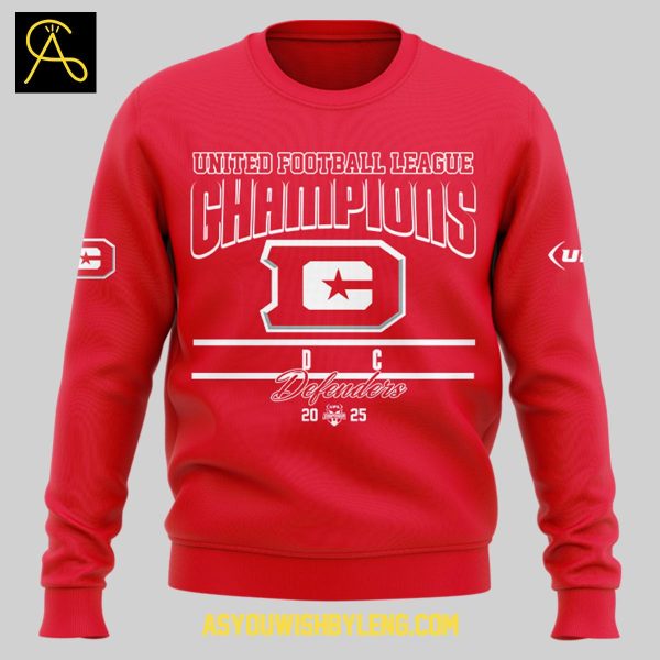 DC Defenders Champions United Football League 2025 Hoodie T-Shirt