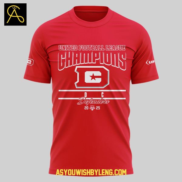 DC Defenders Champions United Football League 2025 Hoodie T-Shirt