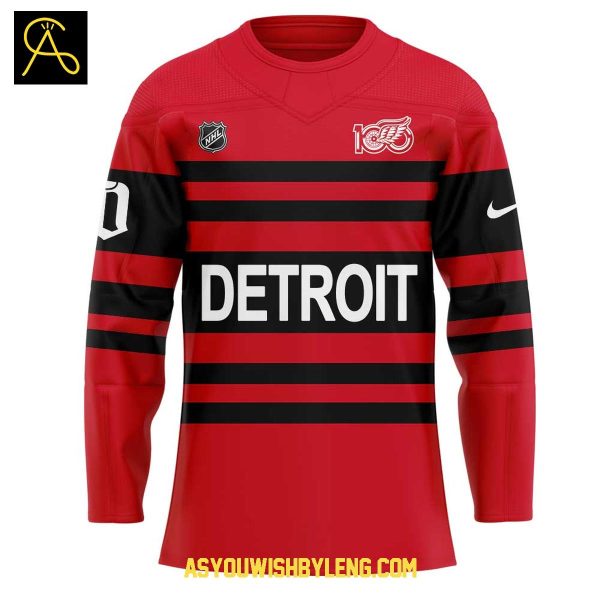Detroit Red Wings Centennial Retro 2025 Personalized Hockey Jersey