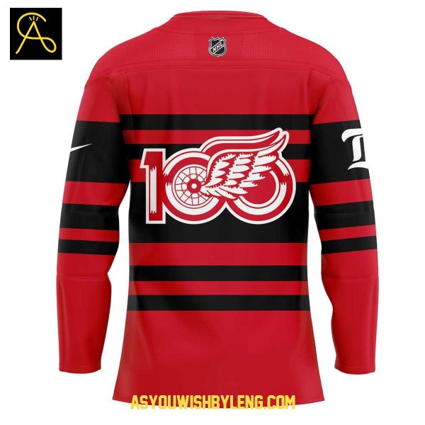 Detroit Red Wings Centennial Retro 2025 Personalized Hockey Jersey
