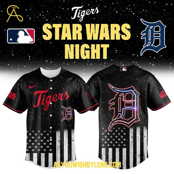 Detroit Tigers Celebrating Star War Night Veteran 2025 Baseball Jersey
