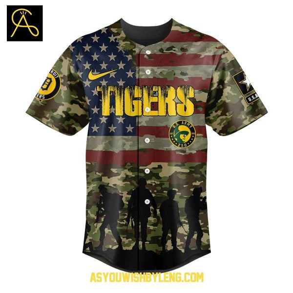 Detroit Tigers U.S. Army 250th Birthday Celebration 2025 Baseball Jersey