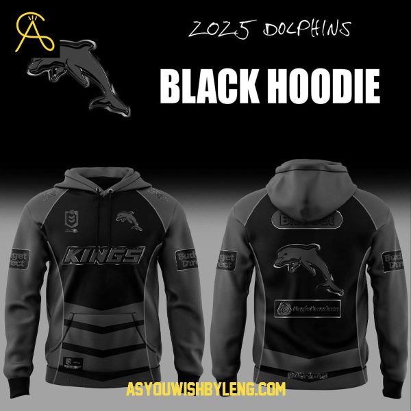 Dolphins NRL Back In Black 2025 Celebrating Hoodie T-Shirt