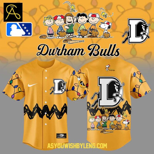 Durham Bulls Snoopy 75th Years Of Peanuts Baseball Jersey