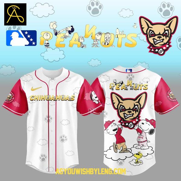El Paso Chihuahuas Peanuts Snoopy 2025 Anniversary Baseball Jersey
