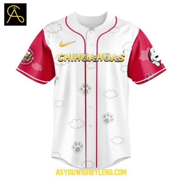 El Paso Chihuahuas Peanuts Snoopy 2025 Anniversary Baseball Jersey