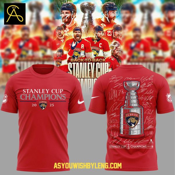 Florida Panthers Hockey Champs Back to Back 2025 Stanley Cup Hoodie T-Shirt