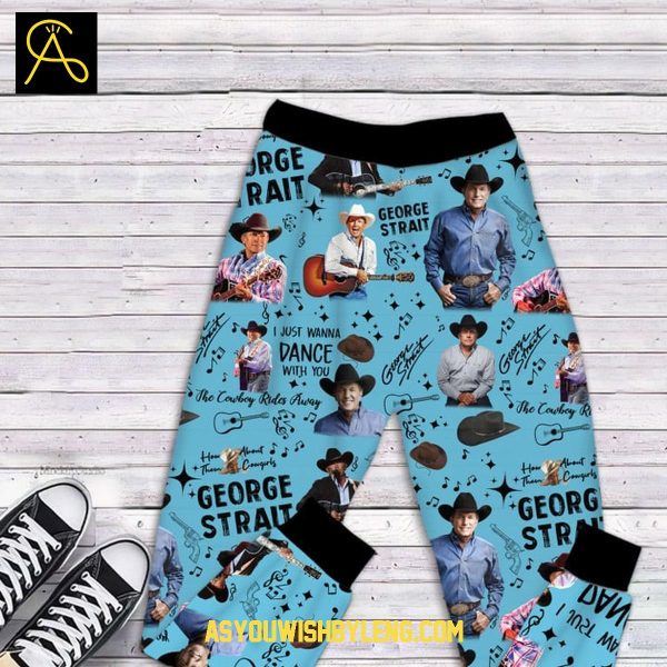 George Strait Is My Therapist Fleece Pajamas Set