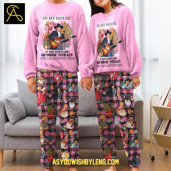 George Strait You Can Sleep Outside Family Fleece Pajamas Set