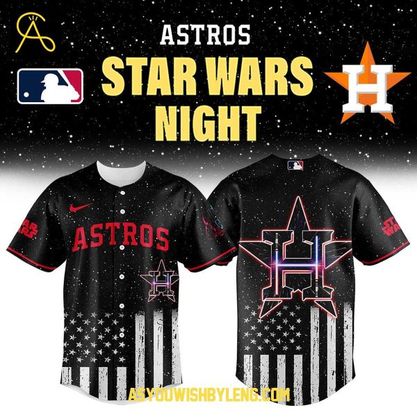Houston Astros Celebrating Star War Night Veteran 2025 Baseball Jersey