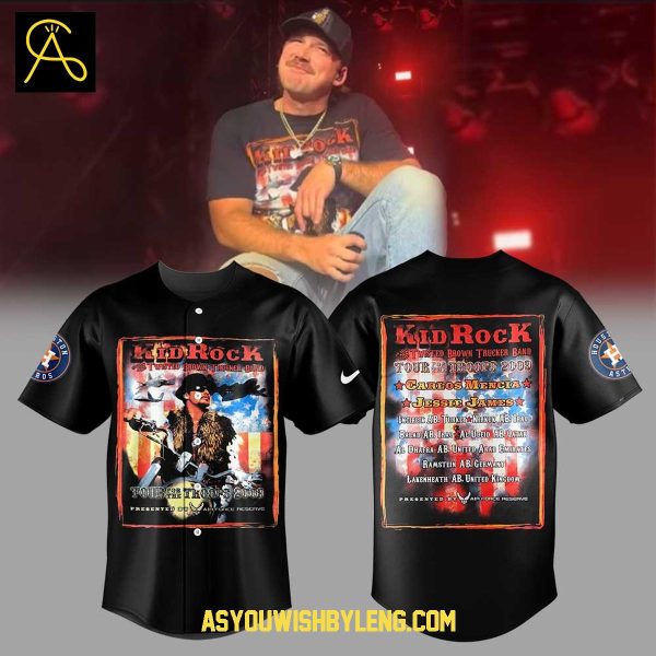 Houston Astros Morgan Wallen 2025 I’m The Problem Tour Kid Rock Baseball Jersey