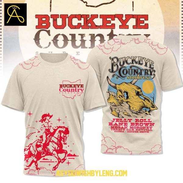 Jelly Roll Kane Brown Buckeye Country 2025 Superfest Hoodie T-Shirt