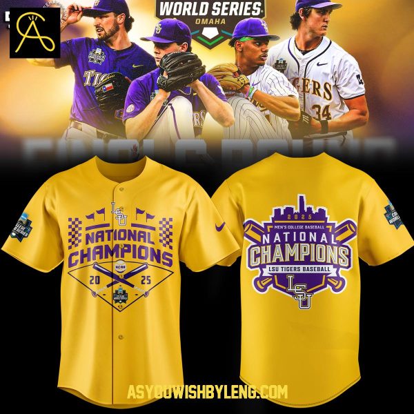 LSU Tigers 2025 NCAA Baseball Men’s College World Series Baseball Jersey
