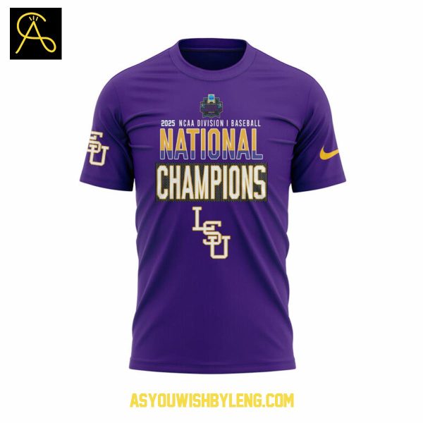 LSU Tigers 2025 NCAA Baseball Men’s College World Series Hoodie T-Shirt