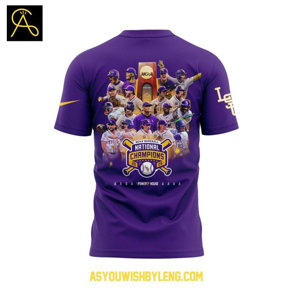 LSU Tigers 2025 NCAA Baseball Men’s College World Series Hoodie T-Shirt
