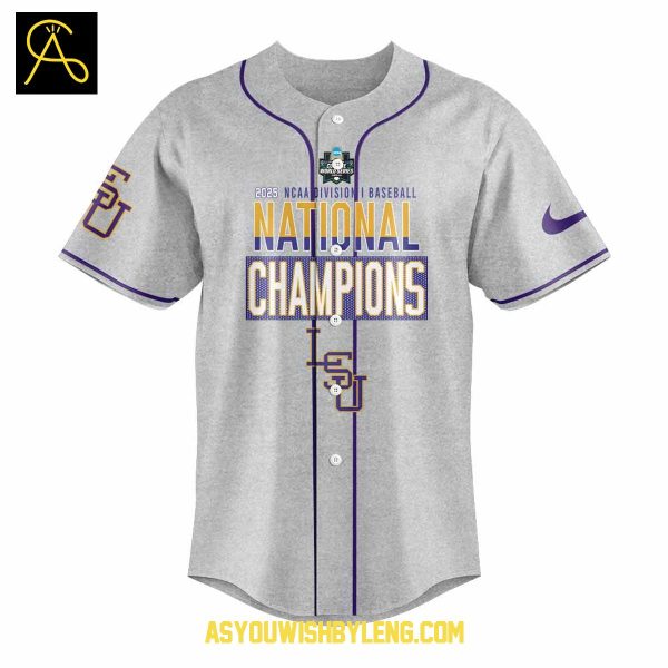 LSU Tigers Hello Kitty 2025 NCAA College World Series Champions Baseball Jersey