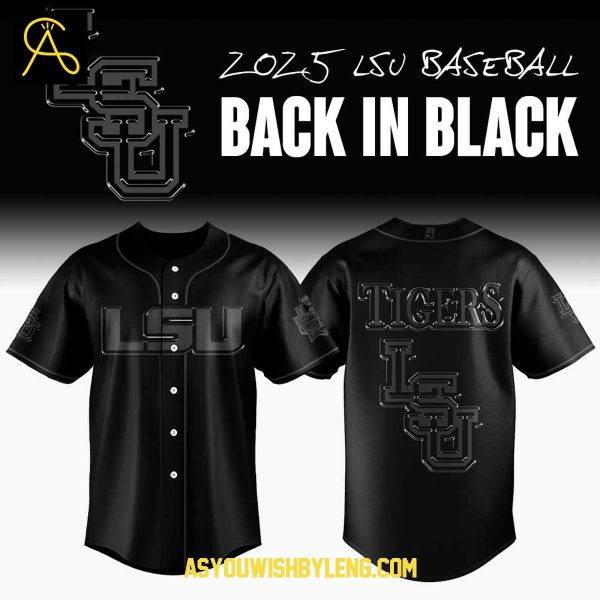 LSU Tigers In Black Spirit 2025 Go Tigers Baseball Jersey
