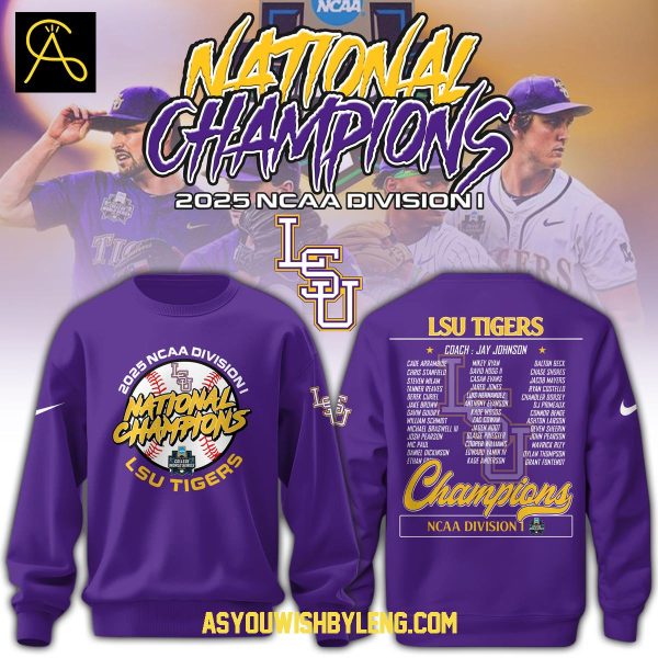 LSU Tigers NCAA Division Baseball Champion 2025 Hoodie T-Shirt