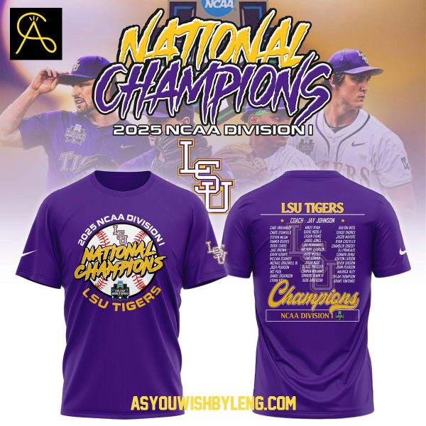 LSU Tigers NCAA Division Baseball Champion 2025 Hoodie T-Shirt