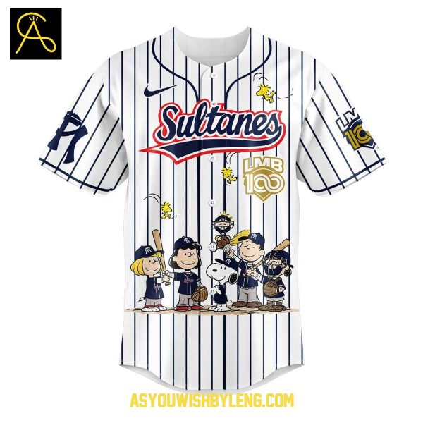 Leones de Yucatán Snoopy Peanuts 100 Years Of History 2025 Baseball Jersey