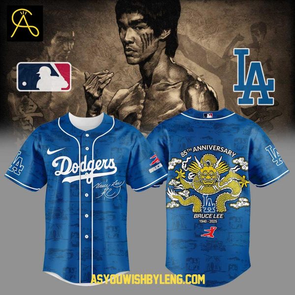 Los Angeles Dodgers Bruce Lee 85th Anniversary 1940-2025 Baseball Jersey